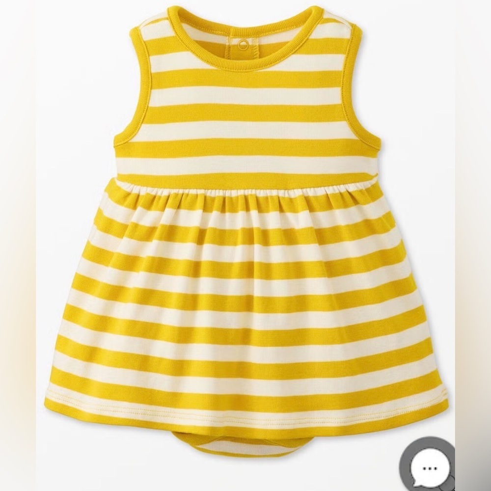 Hanna Andersson Baby Sleeveless Skirted Bodysuit 3-6